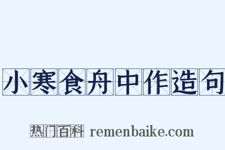 小寒食舟中作造句是什么意思的图片
